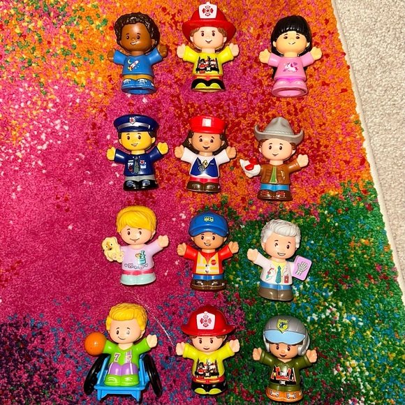*Lot of 12* Little People Various Fisher Price occupations girl boy wheelchair - Picture 1 of 2